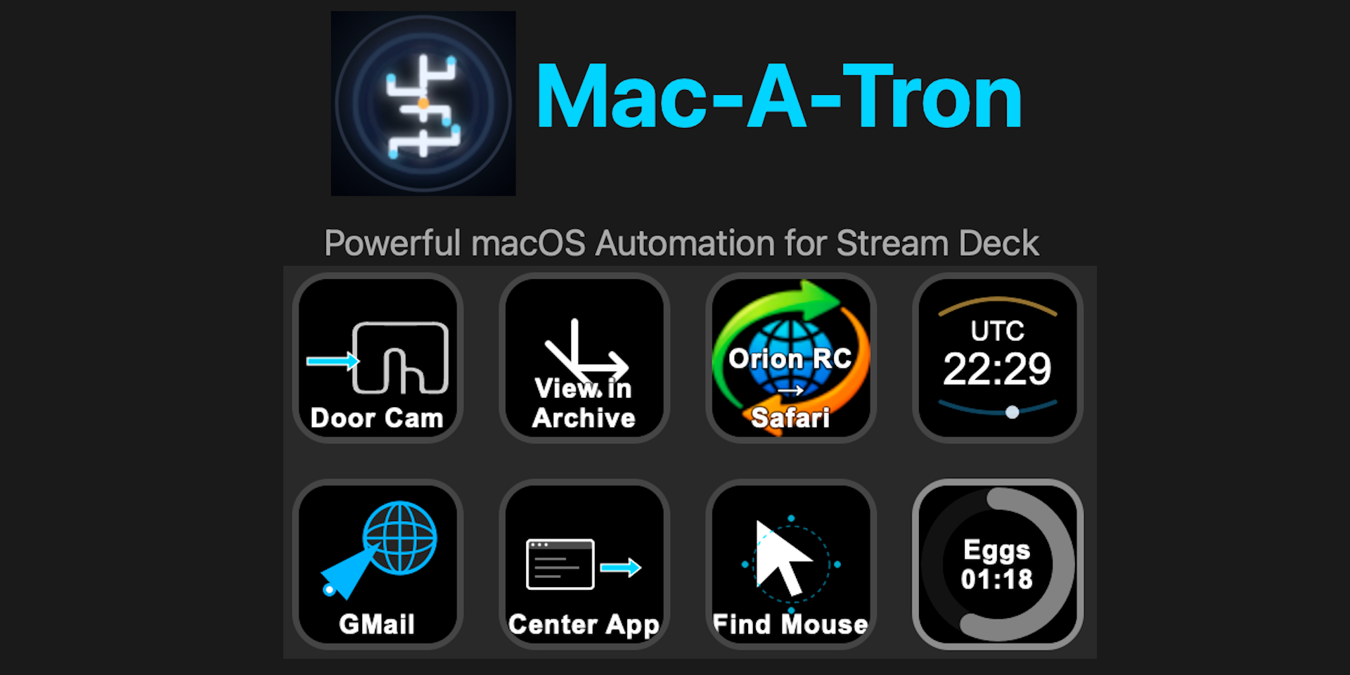 Mac-A-Tron - Powerful macOS Automation for Stream Deck